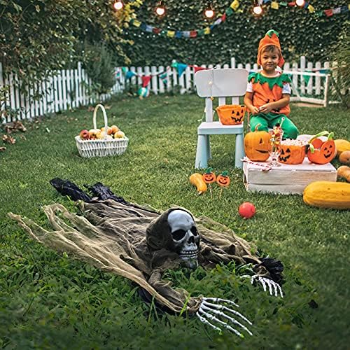 ESSENSON Halloween Zombie Groundbreaker, 65 Inch Skeleton Prop for Outdoor, Lawn, Yard, Patio Decoration, Graveyard Haunted House Decor