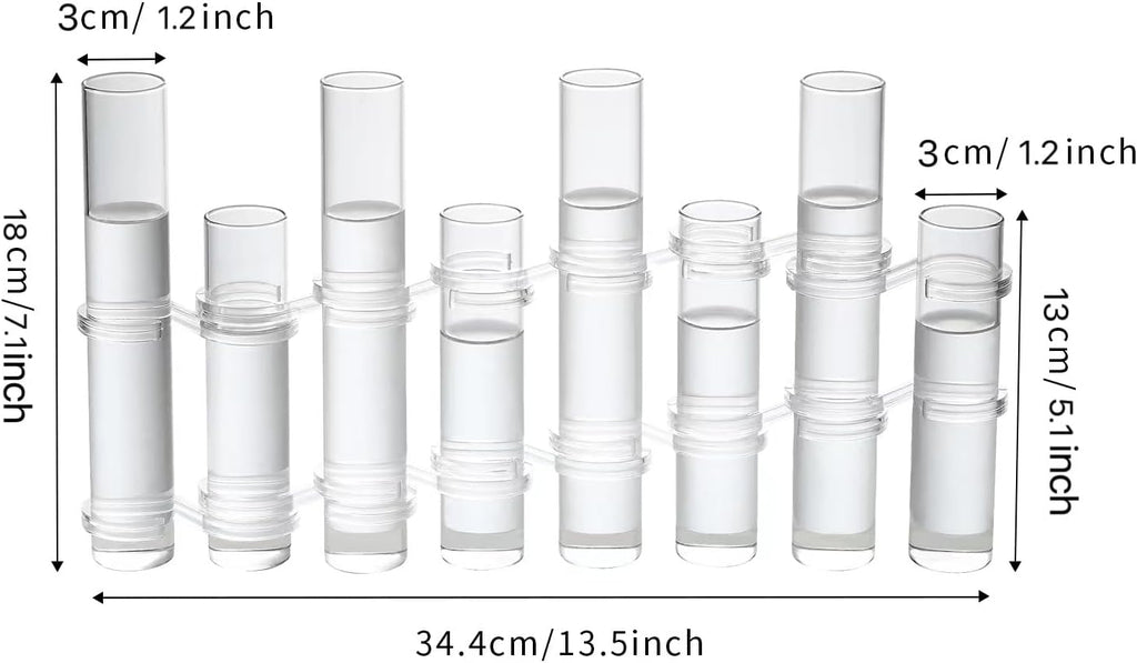 Hinged Flower Vase Different Heights Clear Cylinder Tiny Glass Foldable Vase Test Tube Propagation Station