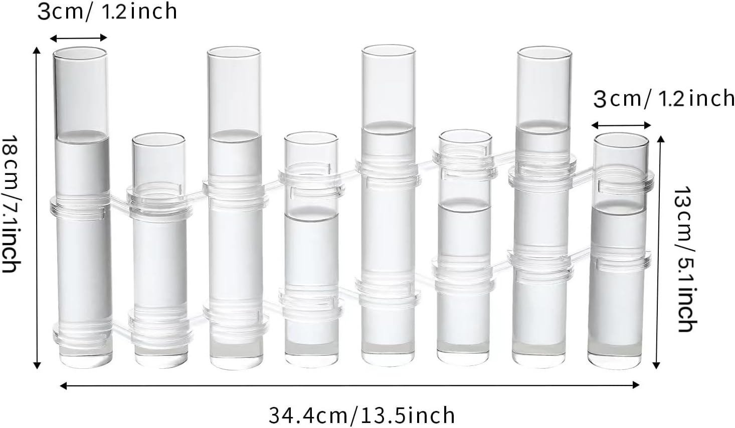 Hinged Flower Vase Different Heights Clear Cylinder Tiny Glass Foldable Vase Test Tube Propagation Station