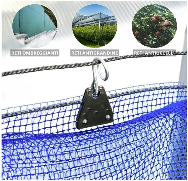 Clip for Anti-Hail Net - Clip for Shade Net, Shade Cloth - 50 Pieces, Nets of 2 mm or More - Japan Brand (Dio Clip)