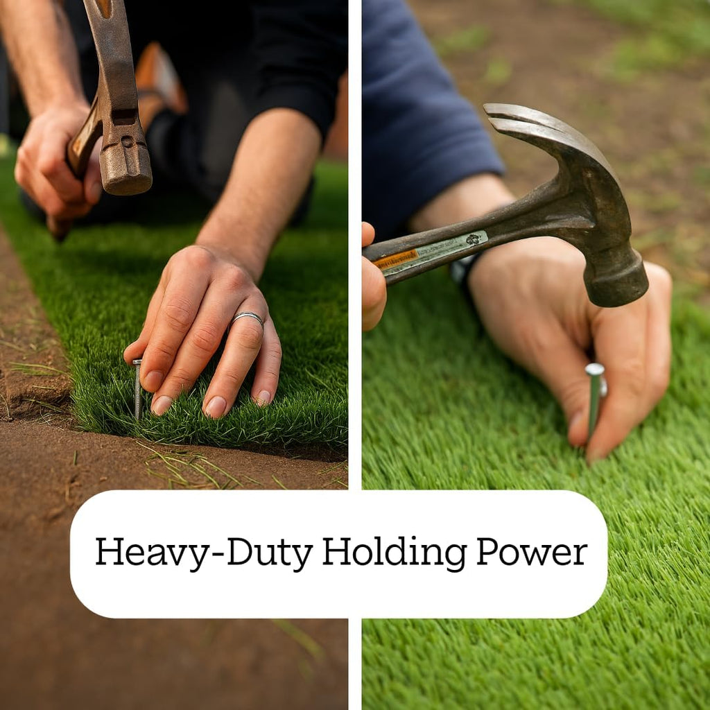 Turf Nails 6" Galvanized – Heavy-Duty Fasteners for Synthetic Grass, Landscaping, and Ground Cover Stakes, 1400-Pack