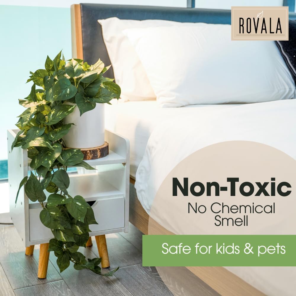 MY ROVALA Silk Plants for Home Decor Indoor in Pot Realistic Artificial Plants Hanging Faux Plants Indoor Fake Potted