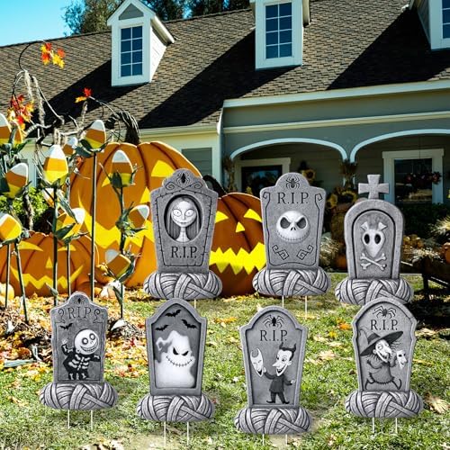 Halloween Decorations Outdoor Nightmare Plastic Yard Signs 7pcs