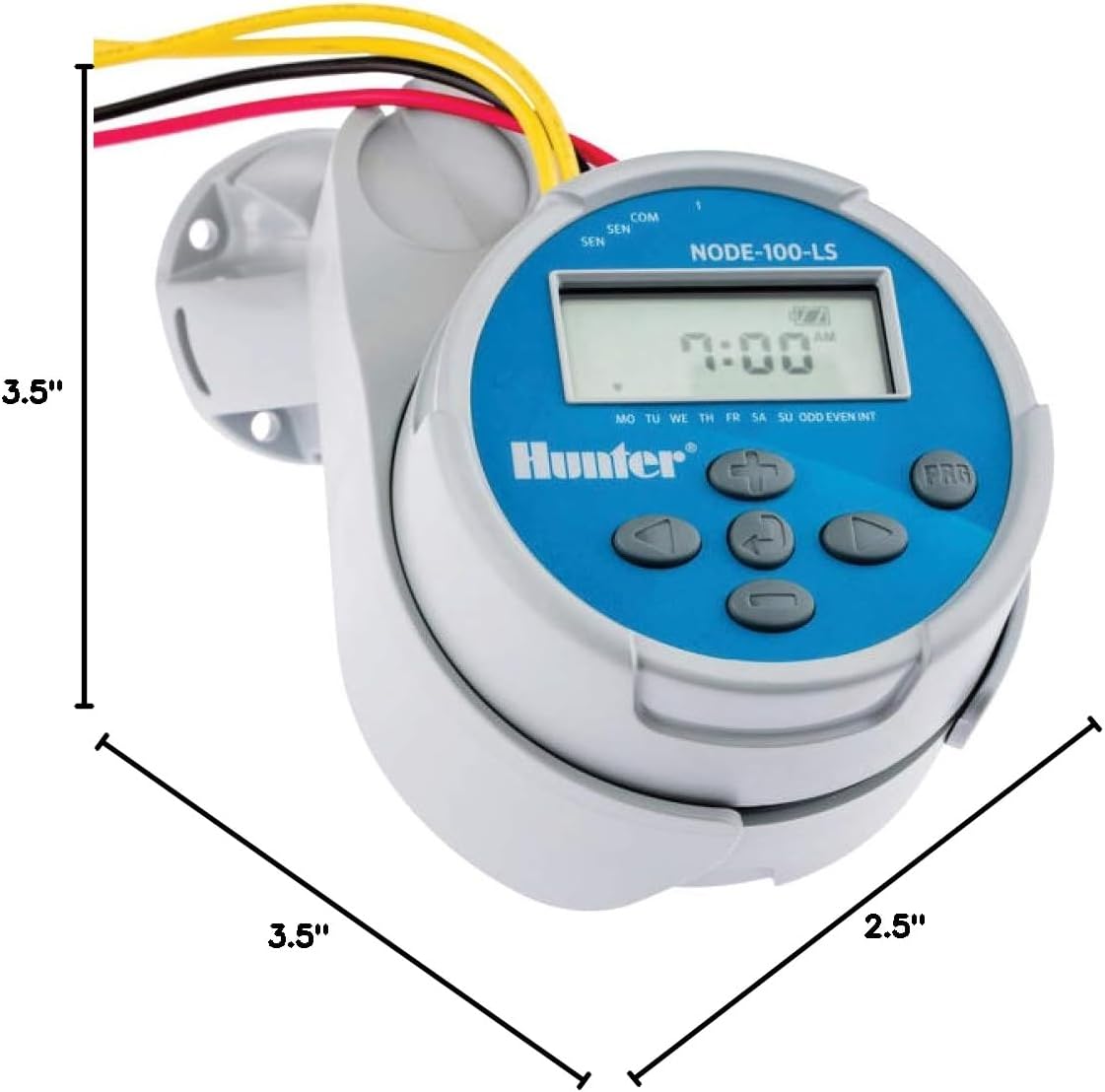 Hunter NODE-100 Battery Sprinkler Timer, 1 Zone Controller with Solenoid