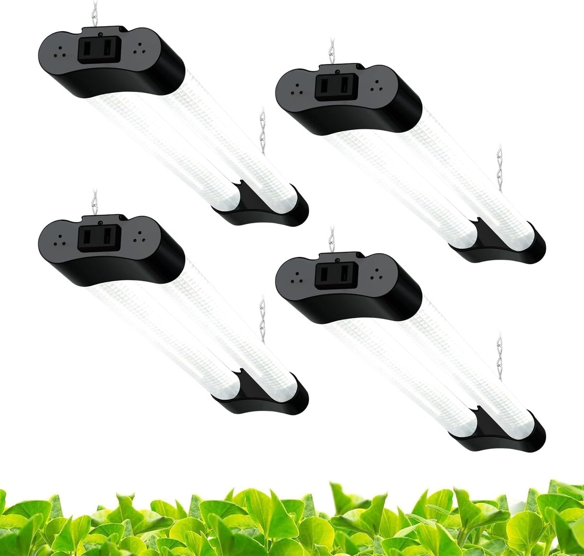 Hlite LED Grow Light 16 inch, Hanging Full Spectrum Linkable 4 Pack