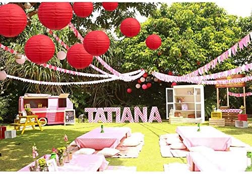 BEISHIDA 6 Inch Red Paper Lanterns 6 Packs Hanging Round Chinese Lantern