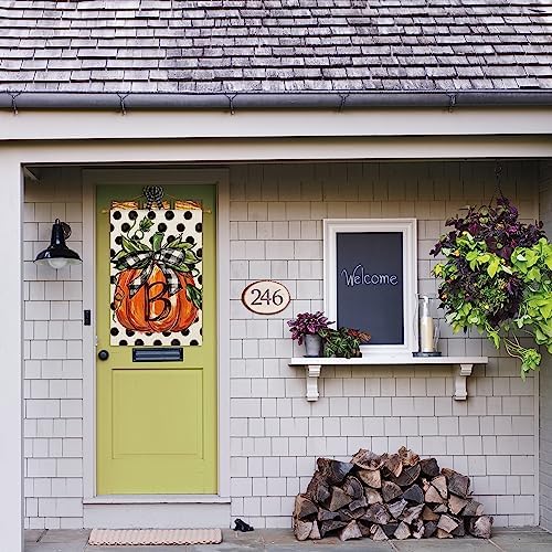 AVOIN colorlife Fall Monogram Letter B House Flag 28x40 Inch for Outside