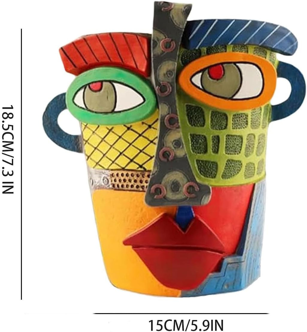 Picasso Brutalist Abstract Beauty Face Flower Pot, Head Planter for Indoor Plants, Funny Abstract Planters