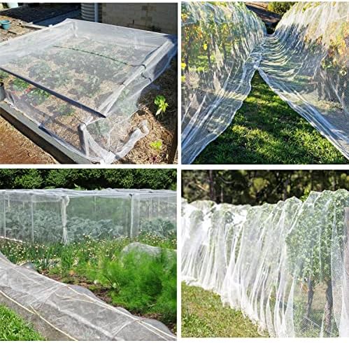 2 Pcs Mosquito Netting, 6.5'x10' Insect Garden Bird Netting Pest Barrier