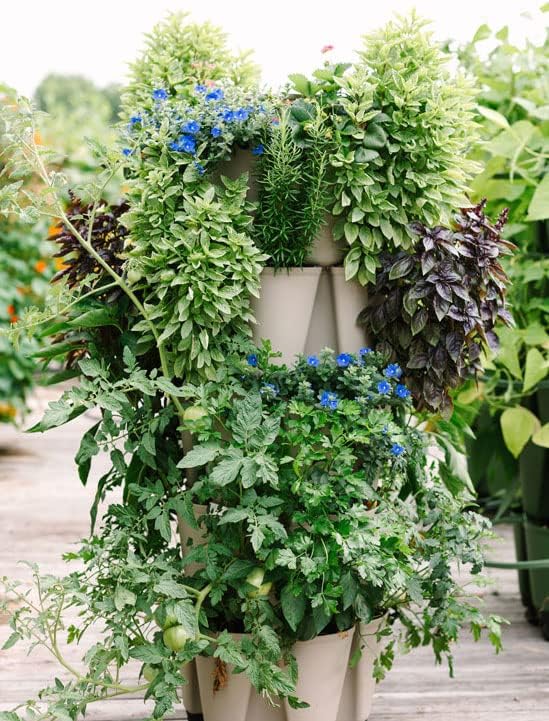 Patented Large 5 Tier Vertical Garden Planter with Patented Internal Watering System Great for Growing a Variety of