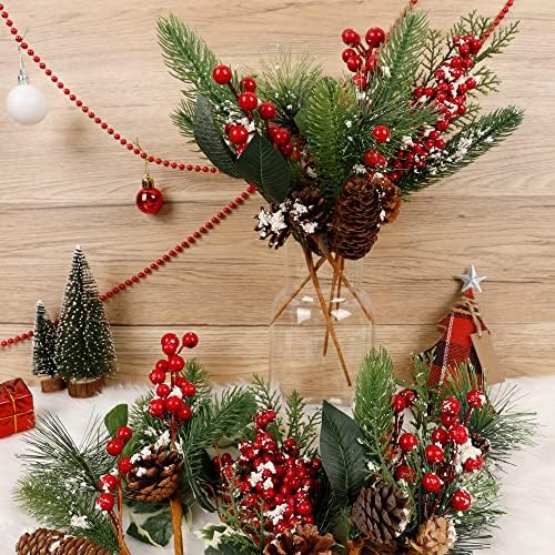 DR.DUDU Christmas Tree Berry Picks and Sprays, 12-14 in Evergreens