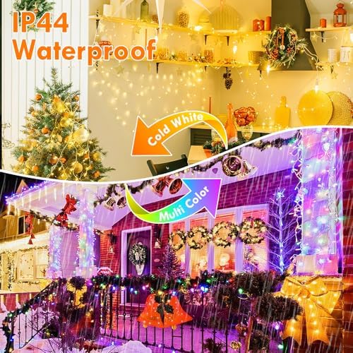 Connectable String Lights Indoor Outdoor Clear Wire | Warm White Christmas Lights | Twinkle Fairy Light Plug in with Timer for Bedroom Classroom Wedding Tree Patio Decor