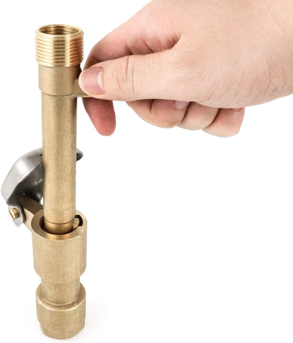 QWORK 2 Sets G3/4 BSP Brass Quick Coupler Valves – Compatible Keys for Lawn, Garden & Irrigation Systems