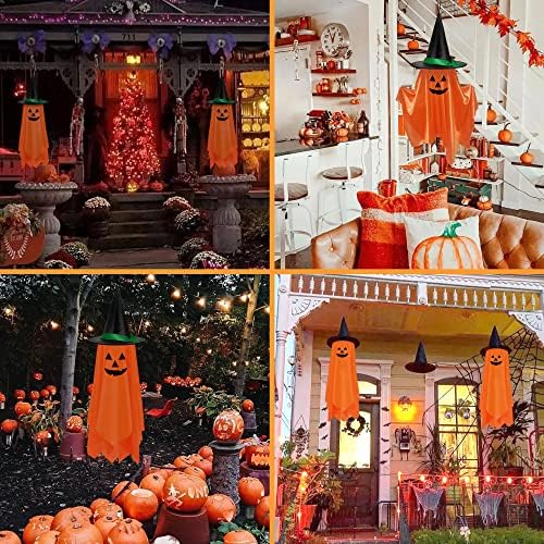 2 Pack Halloween Hanging Decorations Hanging Pumpkins Decor for Outdoor