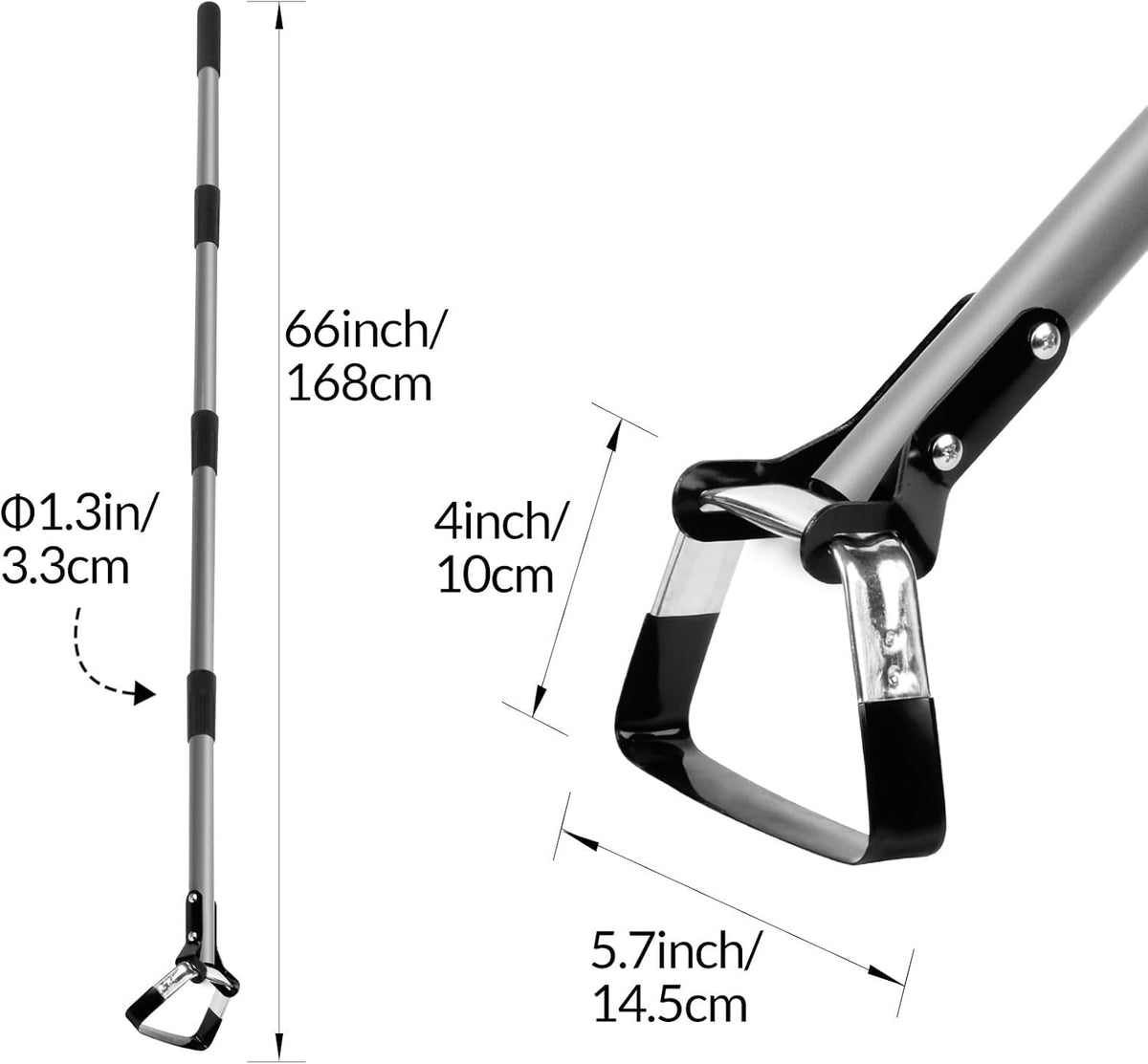 Walensee Action Hoe for Weeding Stirrup Hoe Tools for Garden with Adjustable 36-66 Inch Scuffle Loop Hoe Gardening