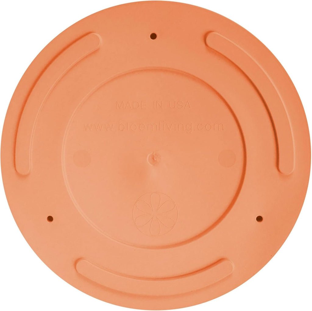 Bloem Mathers Planter w/Saucer Tray 8" Muted Terra Cotta