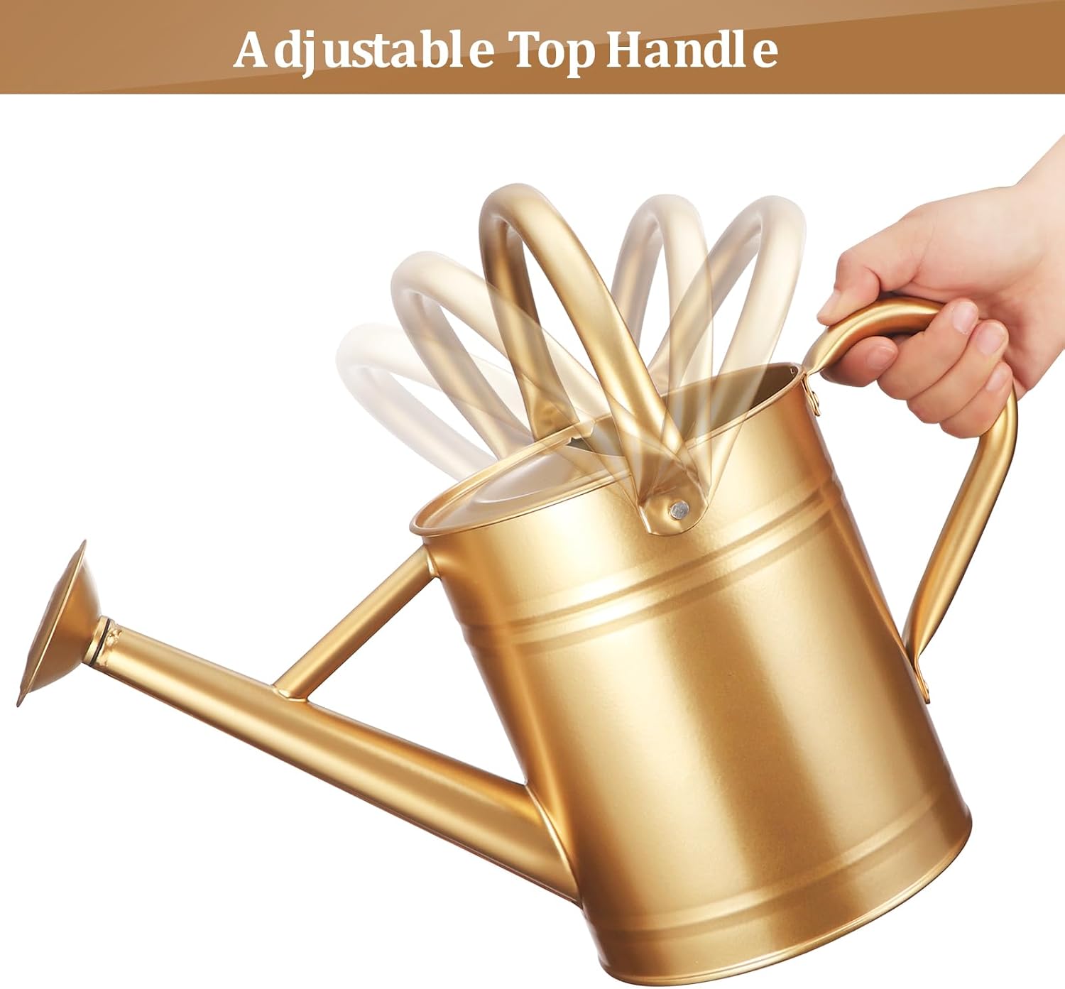 1 Gallon Metal Watering Can for Outdoor&Indoor Plants | Removable Sprinkler Head,Made of Premium Galvanized