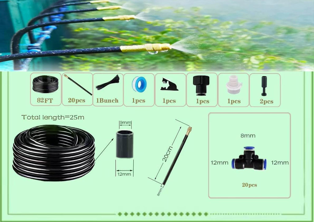 New drip Irrigation kit, Automatic Garden Watering System, Quick Connector and 360-degree Bending Dropper atomizing
