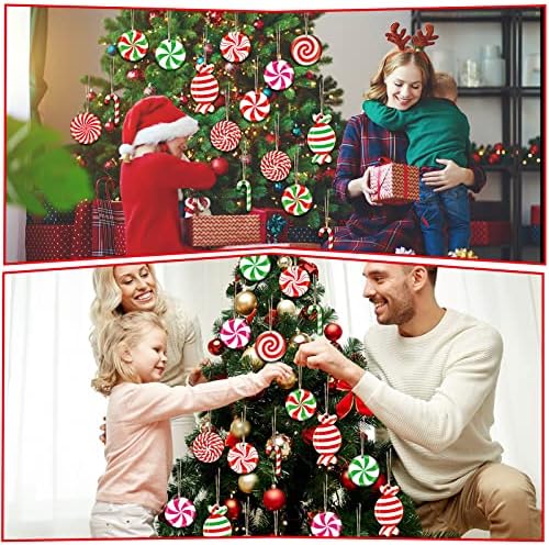 Qunclay 36 Pcs Candy Cane Christmas Ornaments