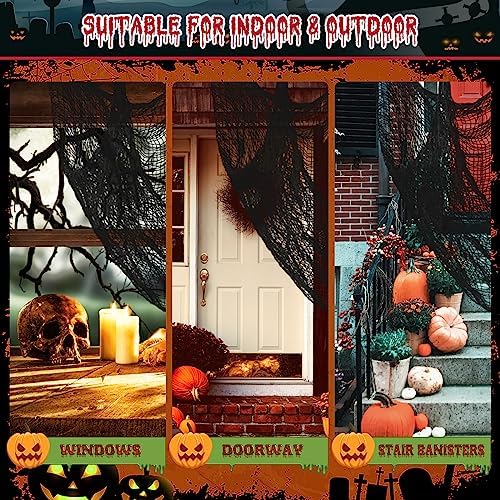 Riare 6pcs Halloween Creepy Cloths, Halloween Fabric Yard Outdoor Decor