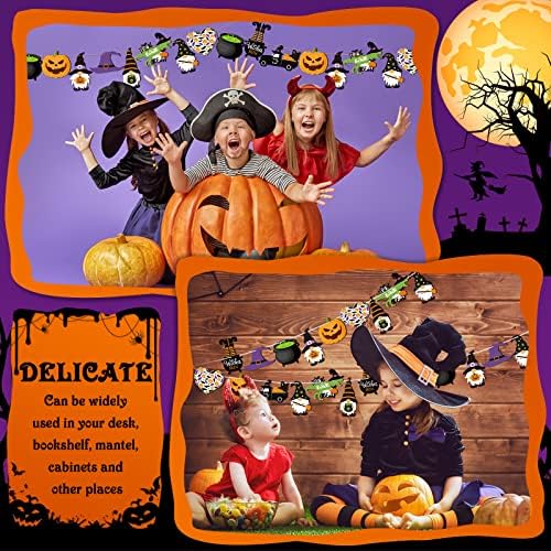 Jetec 30 Pcs Halloween Wooden Ornaments Cute Halloween Tree Decorations
