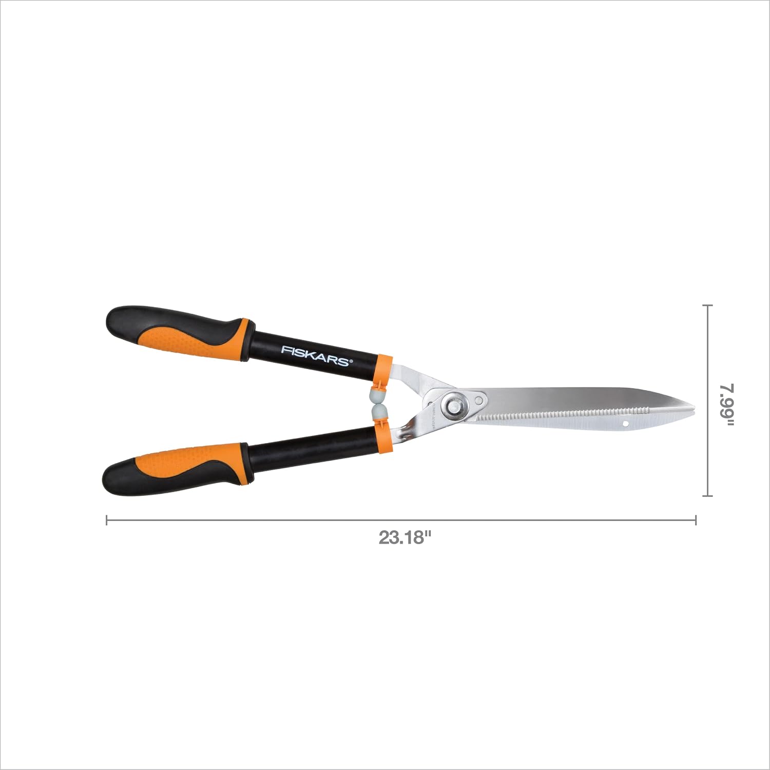 Fiskars 23" Power-Lever Garden Hedge Shears, Self-Sharpening Blades | Serrated Precision-Ground Steel Blades Grip