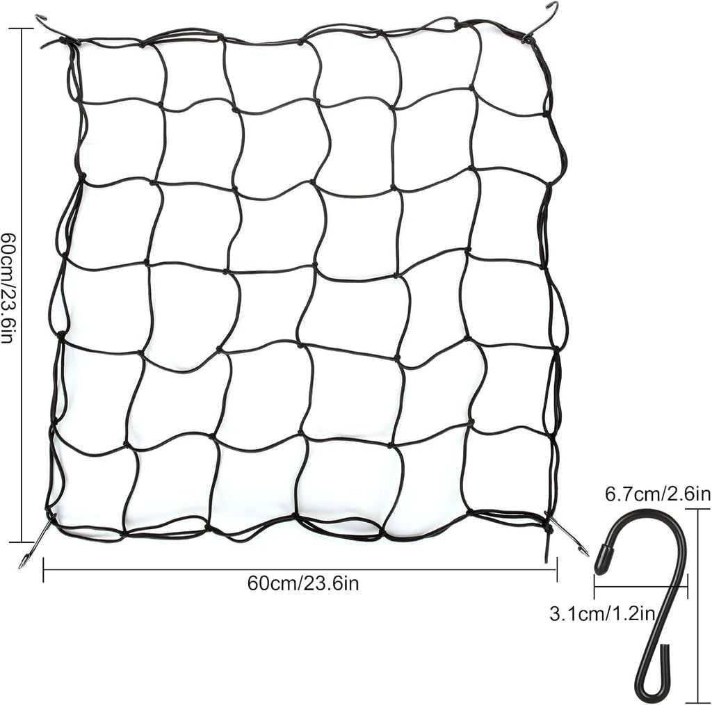 4PCS Grow Tent Net, Flexible Net Trellis Fits 4x4ft and More Size, Stretchy Trellis Netting with Hooks for Garden