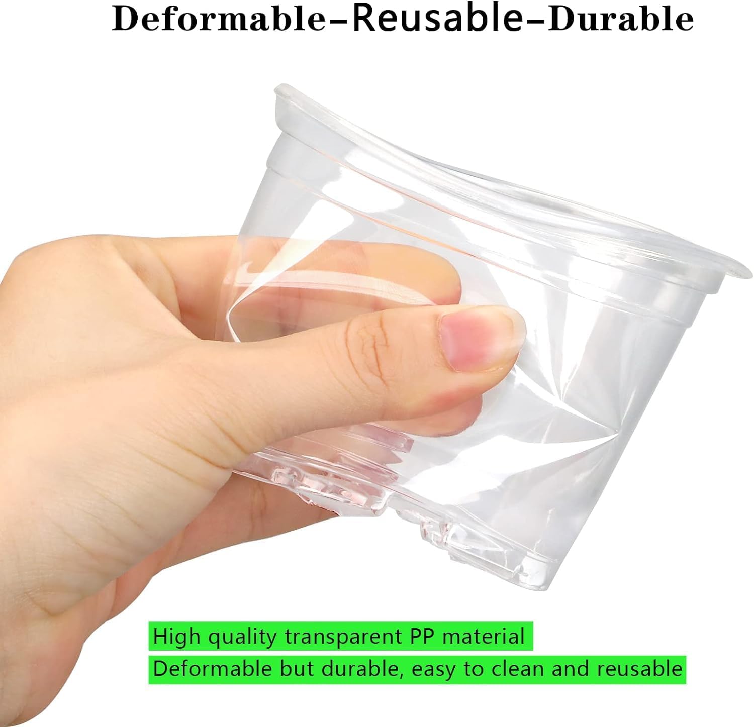 OUPSAUI 28 Pack 4/5/6/7 Inch Clear Nursery Pots for Plants with Drainage Holes, Clear Plastic Seedling Flower Plant Pot