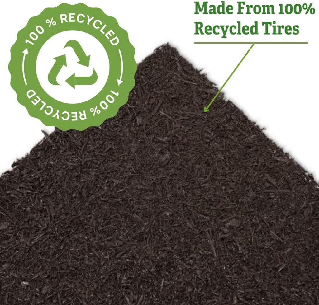 Gardener's Supply Company 100% Recycled Rubber Walkway- 8' x 2' (2 Pack) | Natural Looking Permanent Mulch Solution