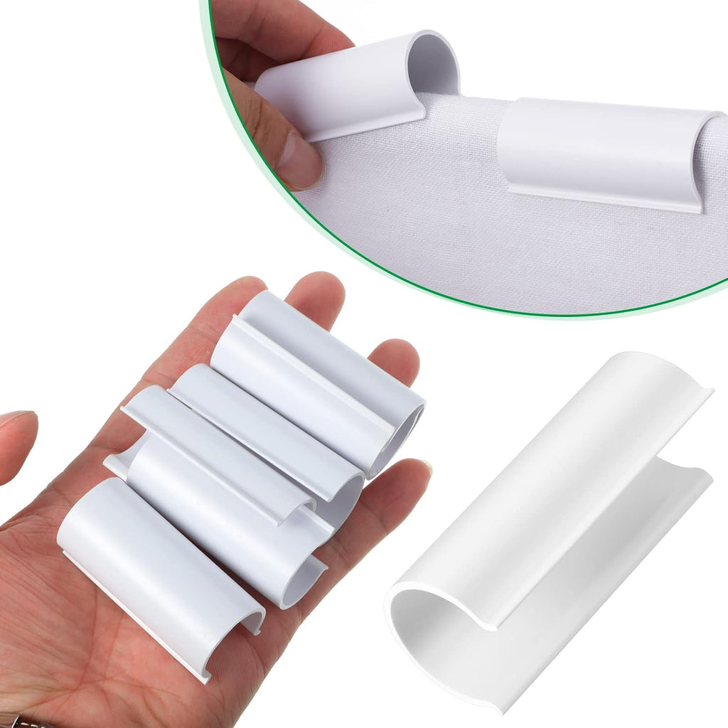 Jetec 64 Pieces PVC Pipe Clips Pool Cover Clamps for Above Ground Pools for Greenhouses, Row Covers, Shelters, Bird