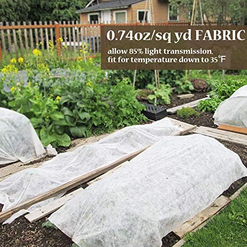 Plant Covers Freeze Protection 10 ft x 10 ft Floating Row Cover 0.9oz/yd² Garden Fabric Plant Cover for Winter Frost/Sun Pest Protection (10FT X 10FT)
