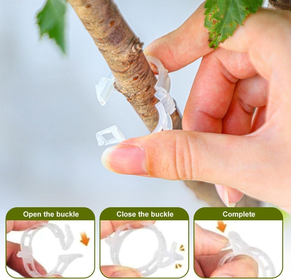 50Pcs Secured Plastic Plant Clip, 2026 Upgrade Plant Support Clips Reusable Garden Clips, Garden Clips for Climbing