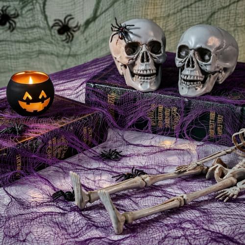 600 x 80 in Halloween Creepy Cloth for Yard and Outdoor Decorations, Purple