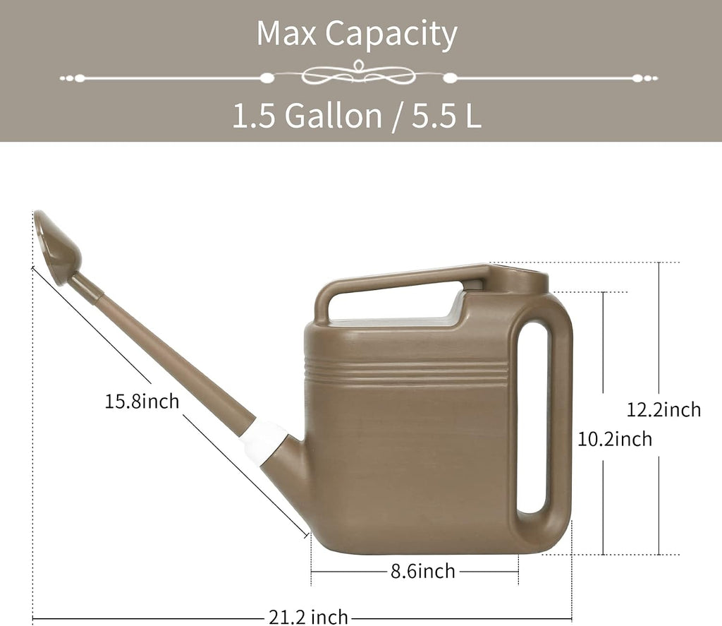 1.5 Gallon Watering Can for Outdoor & Indoor Plants, Large Garden Watering Pot with Lightweight and 5.5L Capacity