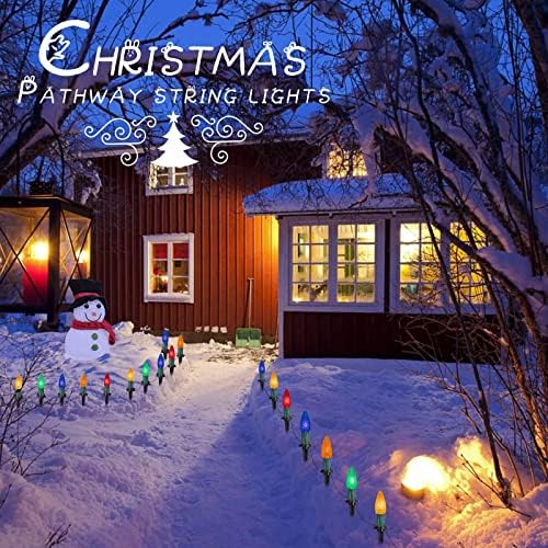Brightown Strawberry C9 Christmas Pathway String Lights, 25.7 FT C9 Lights