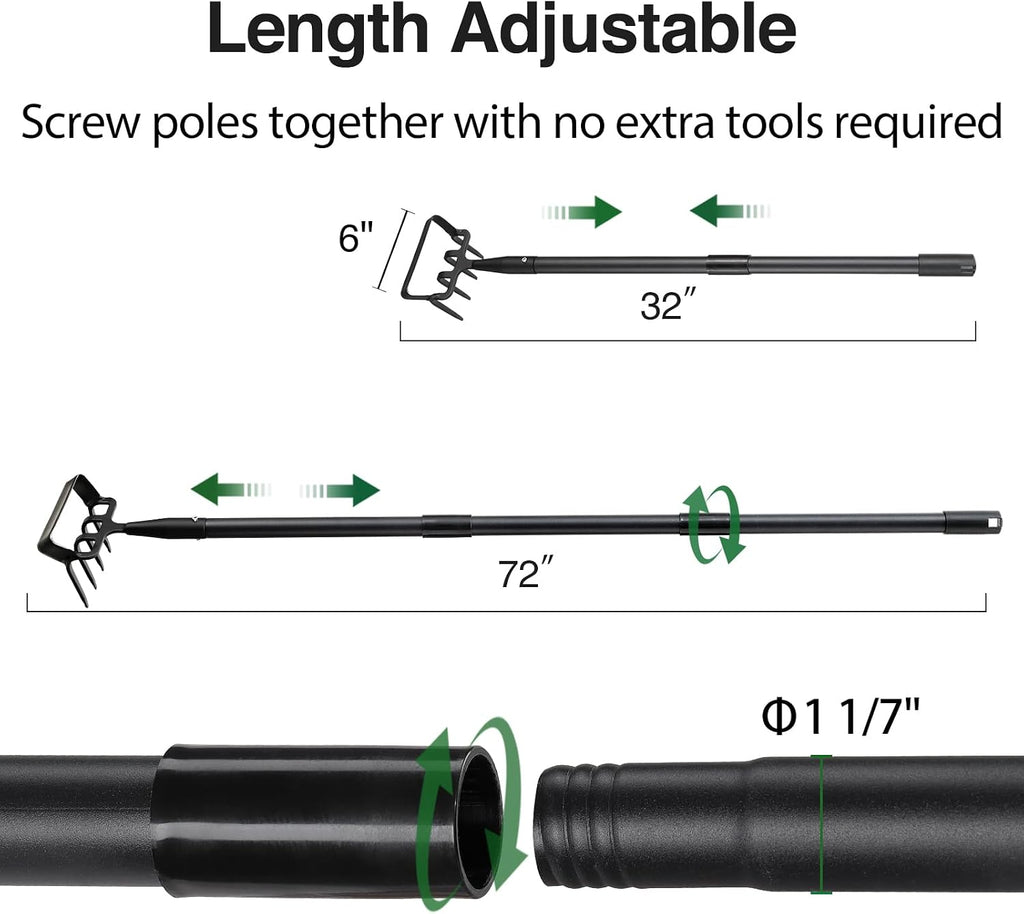 Oliynedy Stirrup Hoe Cultivator Garden Tool Heavy Duty,Scuffle Loop Action Hoe Weeding Gardening Hand Tools for Women