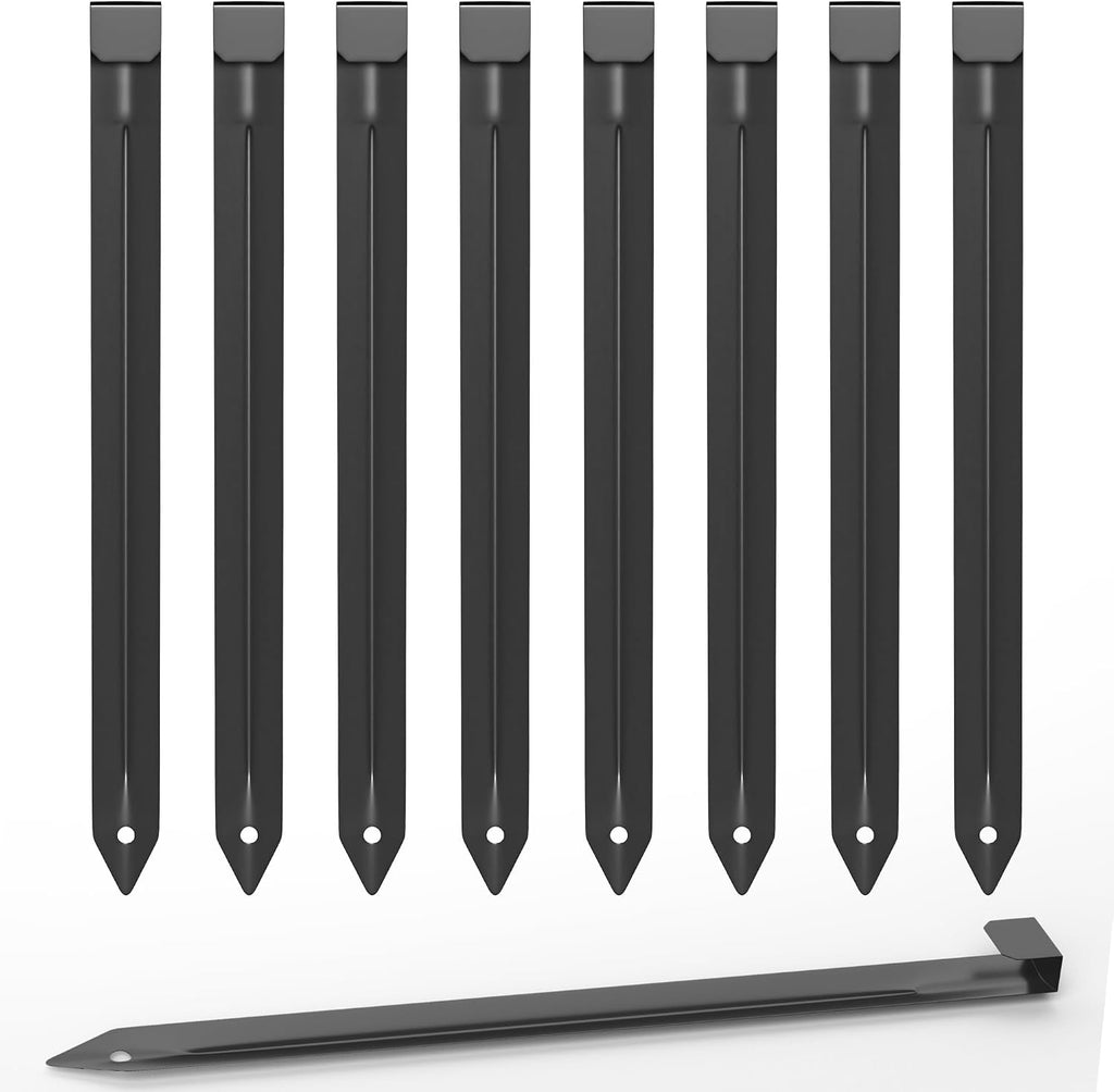 20Pcs Metal Landscape Edging Stakes, 10 Inch Garden Stakes Landscape Anchoring Spikes for Terrace Board, Landscape