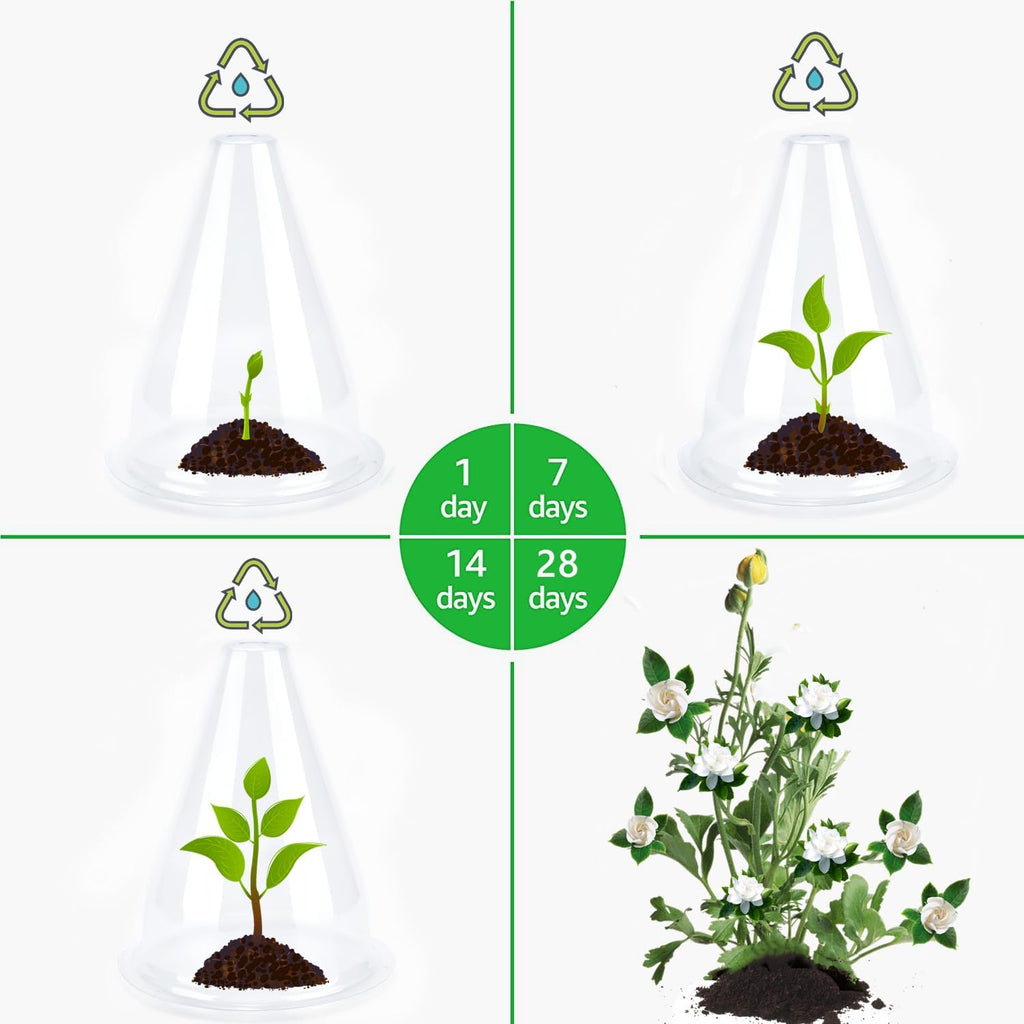 【24 Pieces】 Garden Cloches for Plants, Plant Cover Plant Protectors Transparent Bell Jar Cloches Protection Plants from