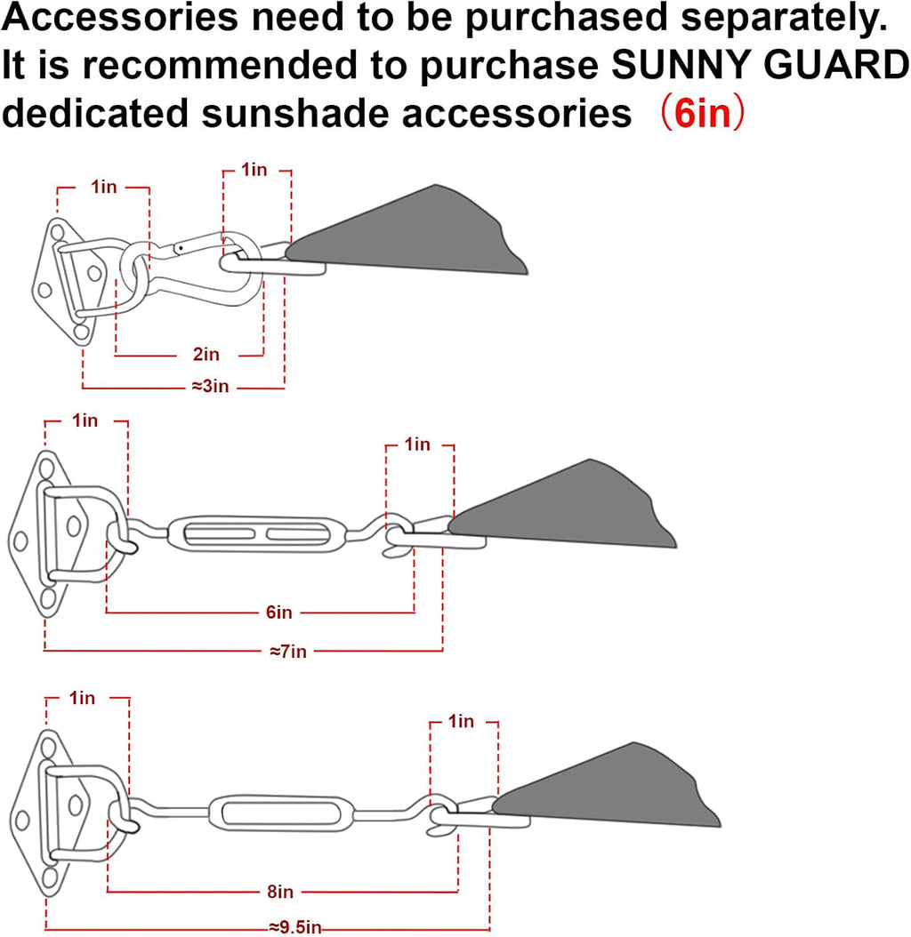 SUNNY GUARD Sun Shade Sail 10' x 13' Rectangle Sand UV Block Sunshade for Backyard Yard Deck Patio Garden Outdoor