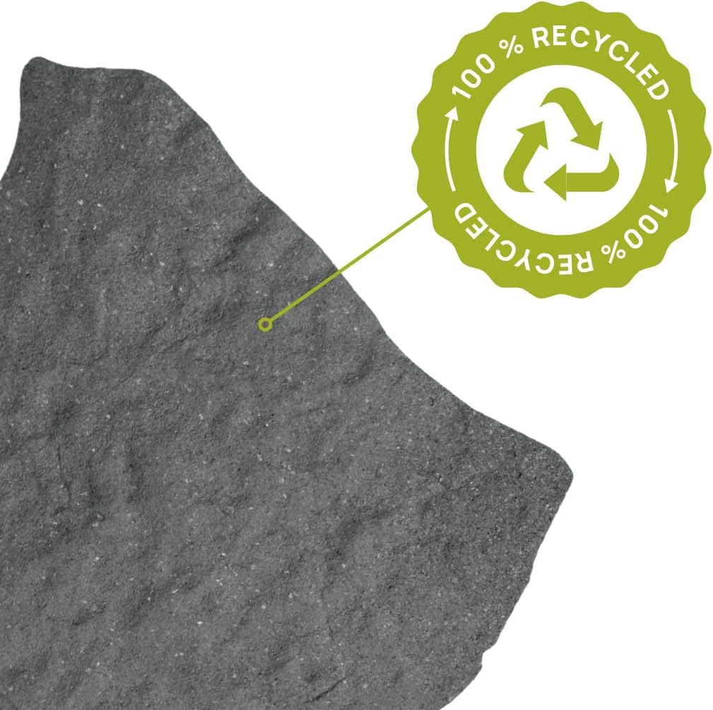 Gardener's Supply Company Flagstone Recycled Rubber Stepping Stone For Garden Walkway | Outdoor Patio Decor & Lawn