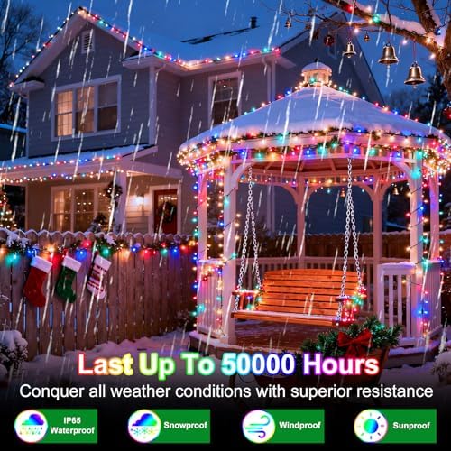 750 LED 240FT Christmas String Lights Outdoor, 12 Pro Modes with Timer
