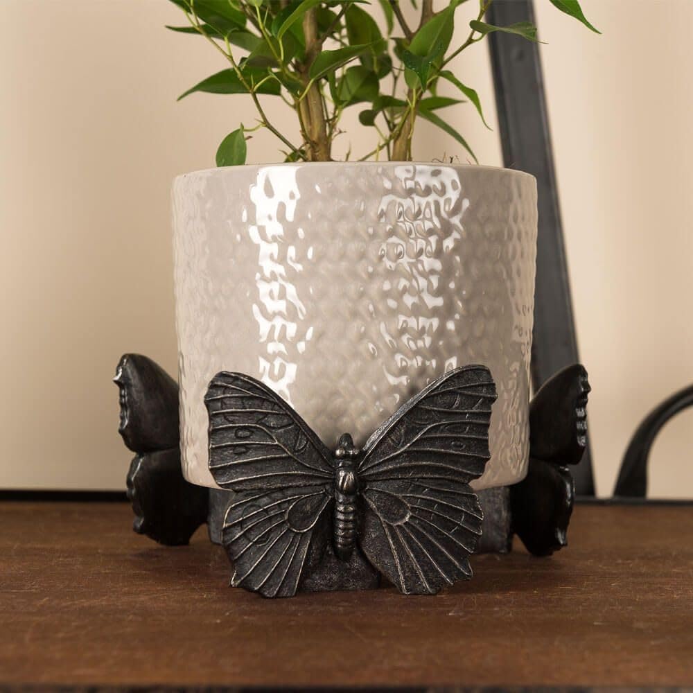 Potty Feet Butterfly Figures Plant Pot Feet Planter Riser - Pot Support Feet - Handmade Yard Art Ornaments - 3pcs