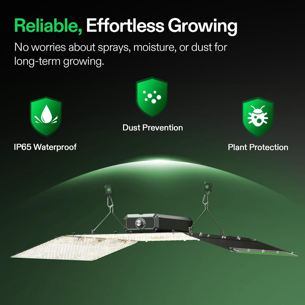 VIVOSUN LumaLight 400W LED Grow Light, Full Spectrum Plant Light | Smart Dimmable & High PPFD for Indoor Plants