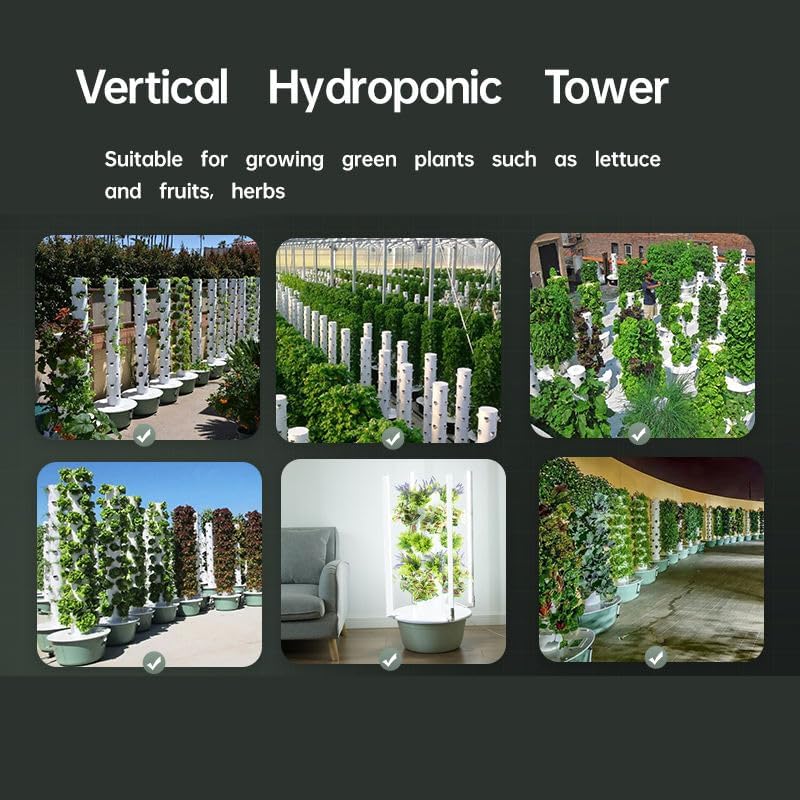 Hydroponic Growing Kit System, Tower Garden Hydroponic Tower with 4 LED Grow Lights, 7 Layer 28 Pots Planter, Indoor