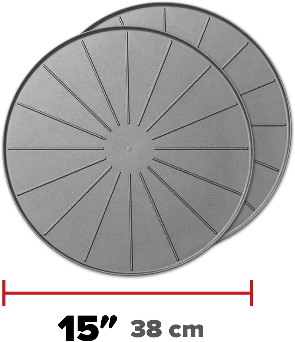 WeatherTech 15" Plant Mats/Coasters - for Floor Protection from Planter Spills, leaks and Soil (8A15CST2PKGR)- Grey