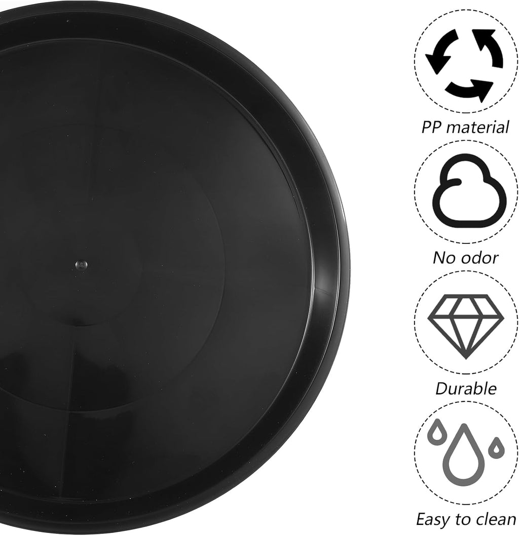 20Pack 13.4 Inch Plant Saucer, Heavy Duty Black Plastic Plant Trays for Pots – Round Drip Trays for Indoor/Outdoor