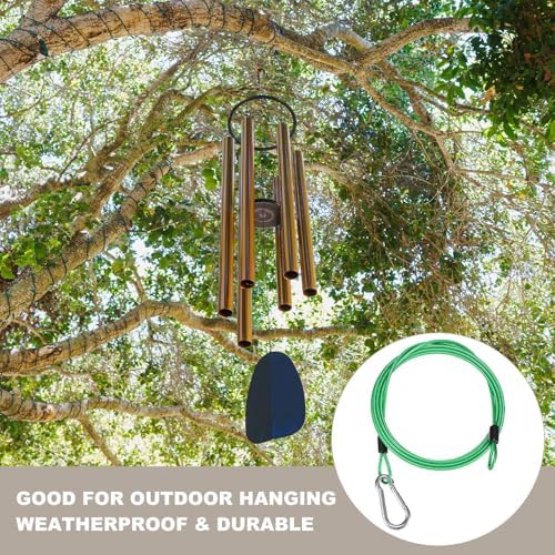 M METERXITY 2-Pack Bird Feeder Hanger with Snap Clip 200cm/79in, Green