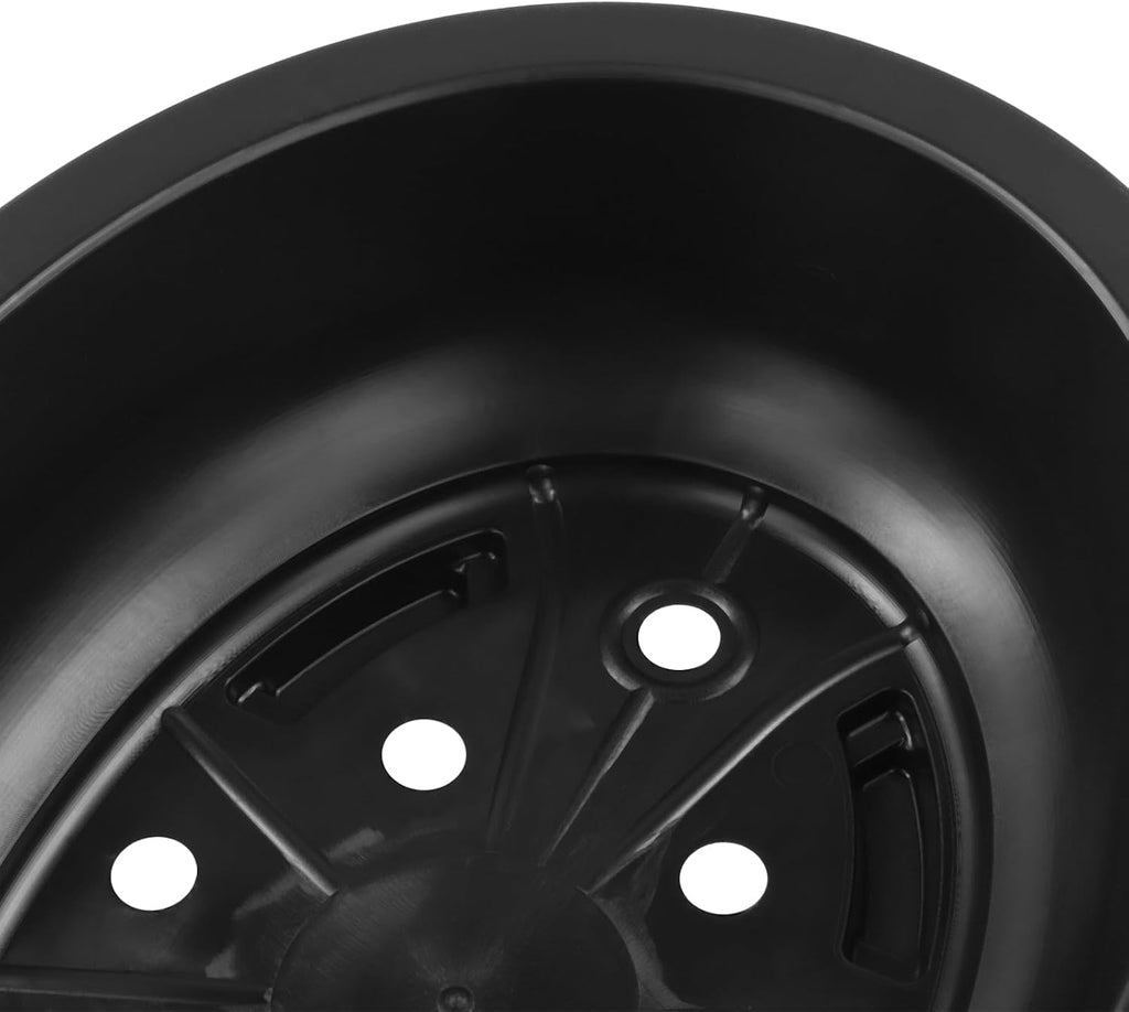 HOIGON 10PCS 12 Inches Plastic Oval Bonsai Training Pots, Black Large Oval Plastic Planter Pot with Drainage Hole