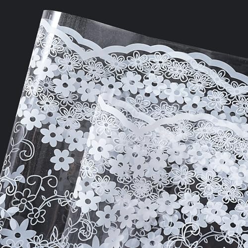 RUSPEPA 20 Sheets Flower Wrapping Paper - Lace Cellophane Plastic Packaging - Waterproof Floral Bouquet Wrapping Paper - Florist Supplies Packaging for Birthday, Wedding and DIY Crafts