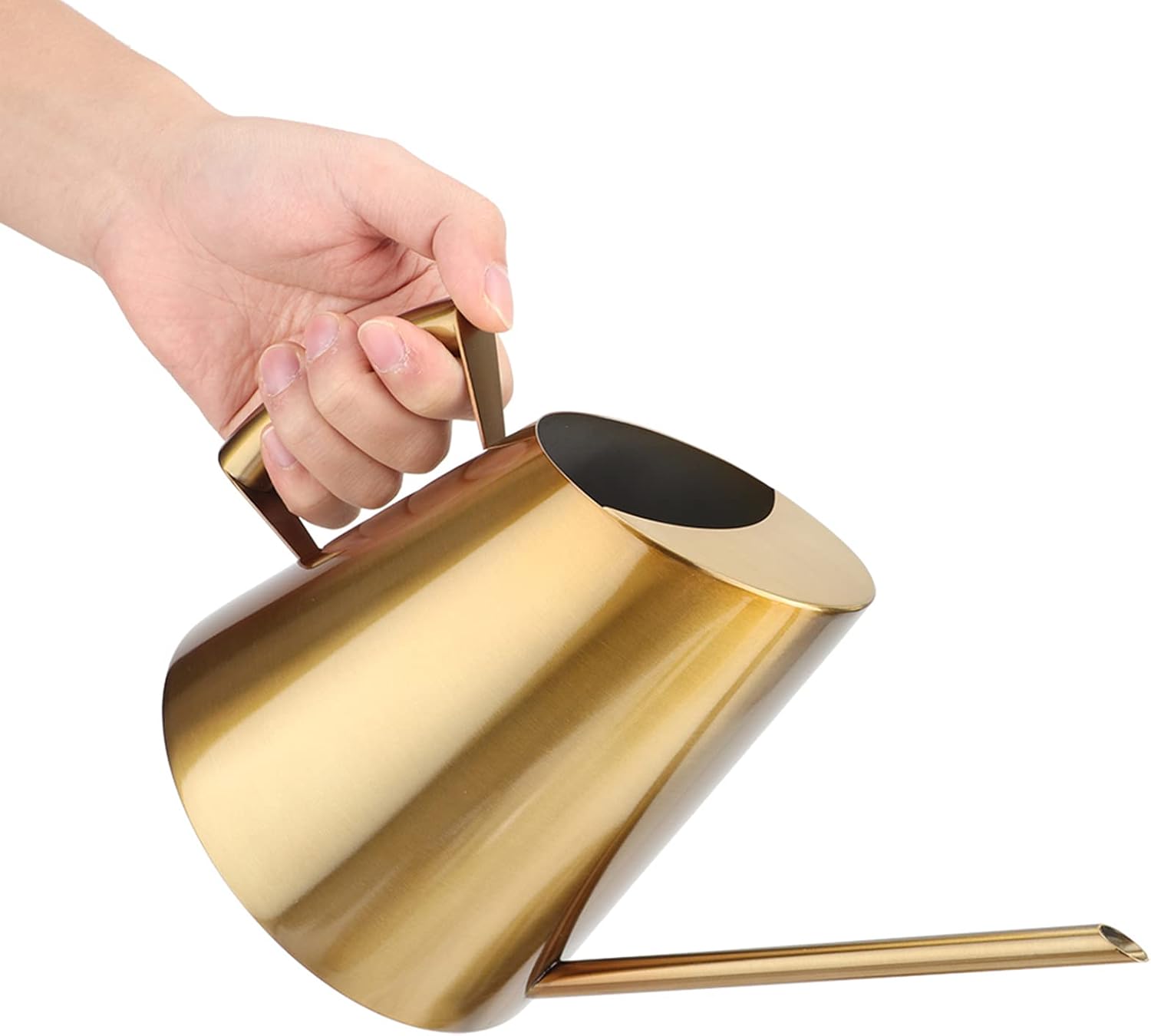 Gold Watering Can 1500ml Stainless Steel Cans Indoor Plants | Long Spout Water Can for Potted Plants, Hanging Plants